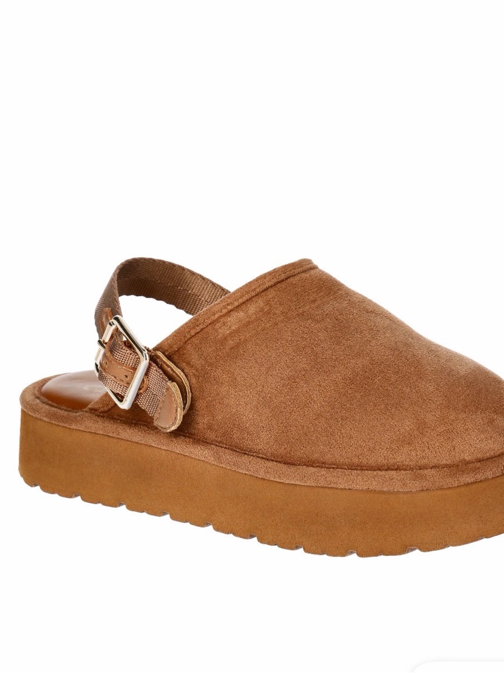 Steve Madden Suede Slingback Platform Mule - Brown